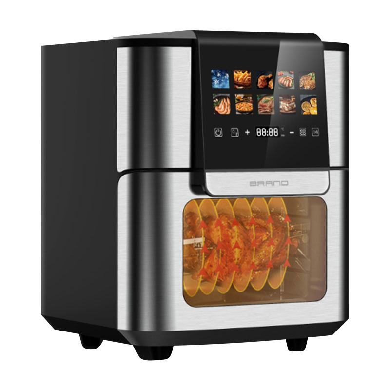 前置液晶触摸可视大容量方形多功能空气烤箱