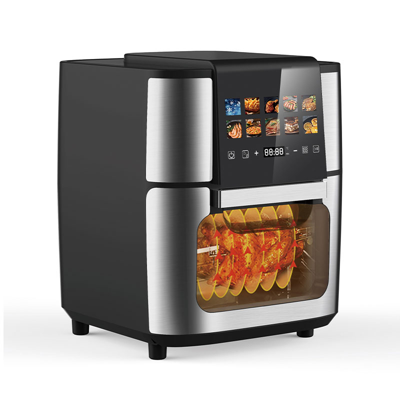 前置液晶触摸可视大容量方形多功能空气烤箱