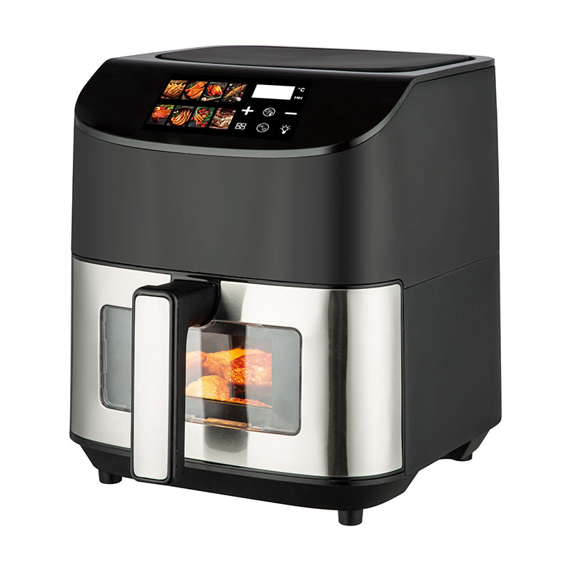 顶部双旋钮机械控制隐形大容量多功能舒适手柄空气炸锅