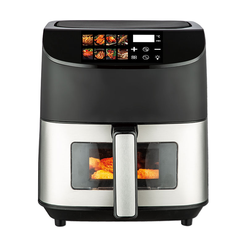 顶部双旋钮机械控制隐形大容量多功能舒适手柄空气炸锅