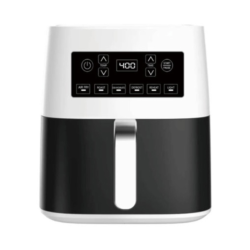 前置单旋钮加触摸液晶显示方形多功能舒适手柄空气炸锅